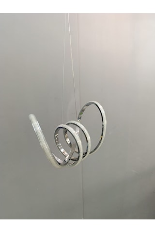 3renk Kelebek Kristal Led Sarkıt Tekli Krom