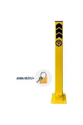 60 Cm Kilitli Otopark Direği Park Bariyeri Asma Kilit Dahil -629