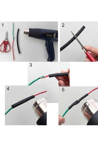 10 Metre 3mm Isıyla Daralan Makaron Hortum Polyolefin Shrink