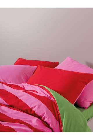 Cozy Home Popping Colors Çift Kişilik Lastikli Çarşaflı Nevresim Takımı Cherie Yeşil