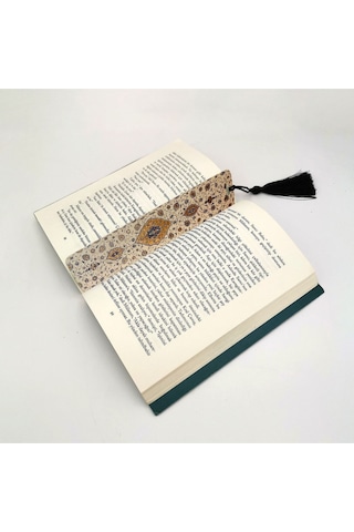 Rumi Desen Baskılı, Püsküllü Kitap Ayracı Hediyelik Bookmark,ayraç-126