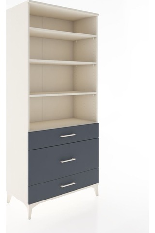Hyperion Dolap 4 Raflı 3 Çekmeceli 88x44x195 Aytaşı-antrasit Aytaşı
