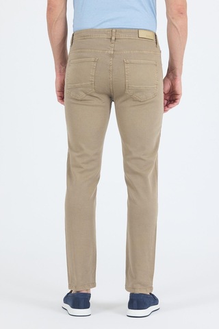 İmza Koyu Bej Pamuklu 5 Cep Casual Slim Fit 5 Cep Pantolon 1003250318 Fransız Bej
