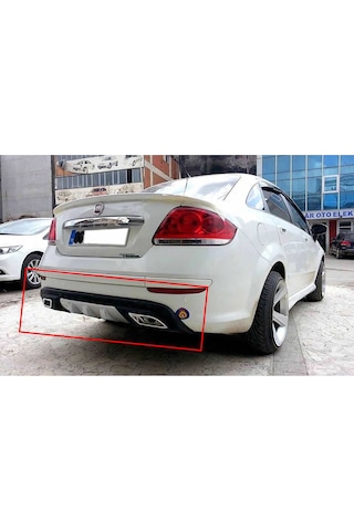 Fiat Linea Difüzör Difizör Gri + Kare Egzoz Görünüm C Tip