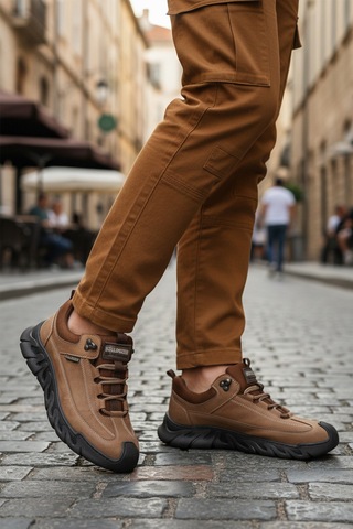 Vizon Nubuk Hakiki Deri Erkek Outdoor Ayakkabı 240003 M Vizon