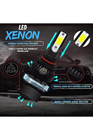 Zeron Light Series H11 Led Xenon Şimşek Etkili Led Xenon Led Ampul