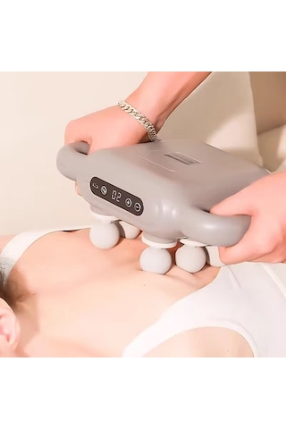 Kenpazar 8 Başlıklı Şarjlı Isıtmalı Masaj Aleti M-58 siyah