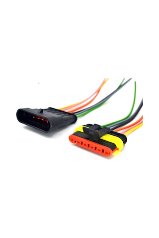 1 Takım 6 Pin Kablolu Süper Seal Elektrik Soketi Su Geçirmez Konn