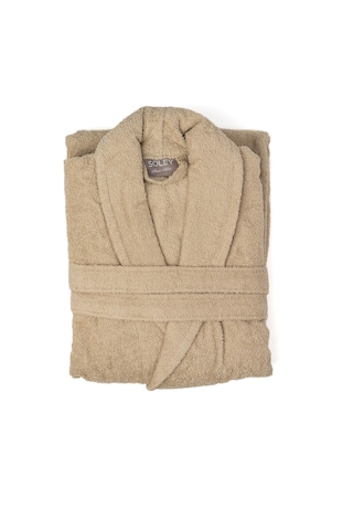 Soley Minerva Extra Yumuşak %100 Pamuk Kadın / Erkek Unisex Bornoz Kahve