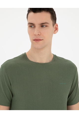 Pierre Cardin Erkek Haki Tişört 50288914-vr027 Haki