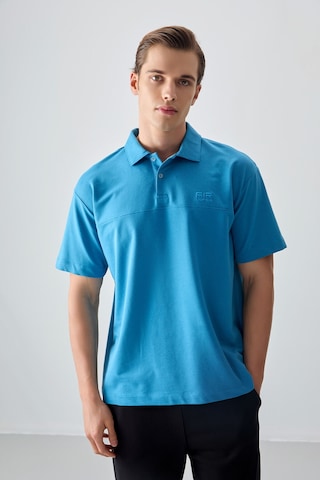 Tommy Life Petrol Mavi Pamuklu Kalın Yumuşak Dokulu Polo Yaka Oversize Fit Basic Erkek T- Shirt - 88382 Petrol Mavi