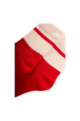 Cigit İki Renkli Çorap 3-8 Yaş Kırmızı Kırmızı