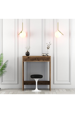 Lizbon Mini Makyaj Masası - Ceviz / Ceviz