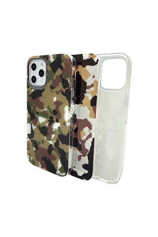 Kajsa Apple Uyumlu iPhone 12 Pro Max Kılıf Asker Desenli Kajsa Camo Kapak ZORE-218910