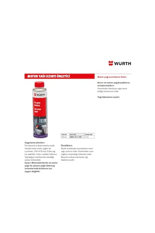Würth Motor Yağı Sızdırma Önleyici 300Ml