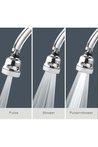 On2 Armatür 3 Fonksiyonlu 360° Oynar Tasarruflu Musluk Başlığı