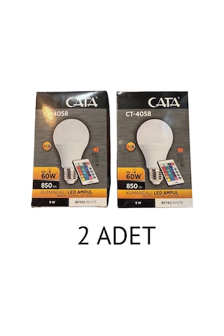 Ct-4058 Kumandalı Led Ampul 9w Beyaz - 2 Li Paket