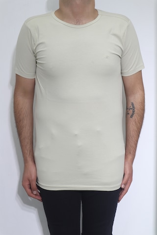 Santa Dmctekstil Erkek Düz Spor Kesim Dar Kalıp Bisiklet Yaka Basic T-shirt Koyu Bej