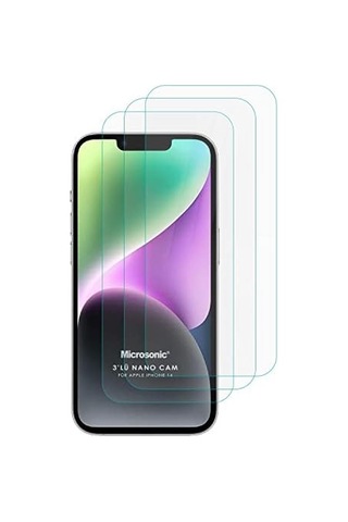 Apple iPhone Uyumlu 14 Screen Protector Nano Glass Cam Ekran Koruyucu 3 Lü Paket
