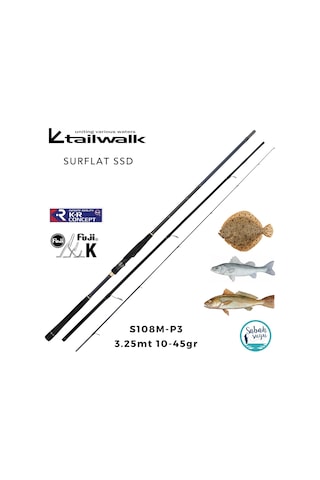 Tailwalk Surflat Ssd S108m-p3 3.25mt 10-45gr 3p Spin Kamış