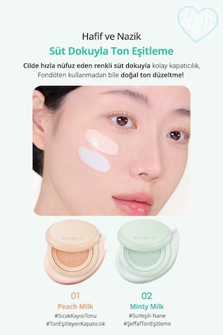 Peripera Filter Fit Milk Tone Up Cushion 01 Peach Milk
