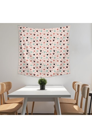 Noel Desenli 59x59 İnç Kare Duvar Halısı, Oturma Odası, Yatak Odası Ve Genç Odası İçin-a140