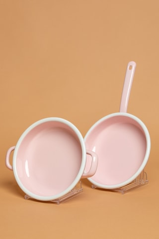 Rosa Di Verona 2 Li Kulplu Ve Saplı Pembe Sahan Seti Pembe