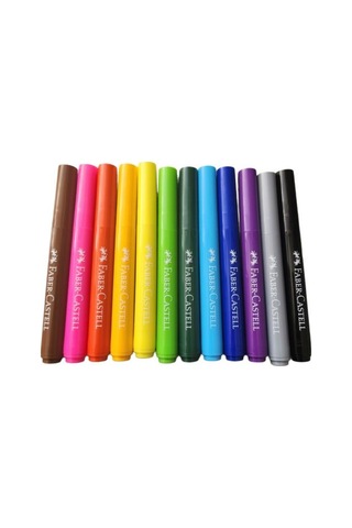 Faber Keçeli Kalem Jumbo 12 Renk Yıkanabilir Superwashable 5062154311000