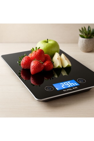 Cam Mutfak Tartısı 5kg/1g Lcd Renkli