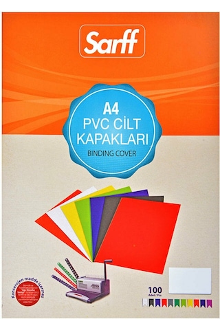 Sarff Pvc A4 Şeffaf Cilt Kapağı 100'lü Paket