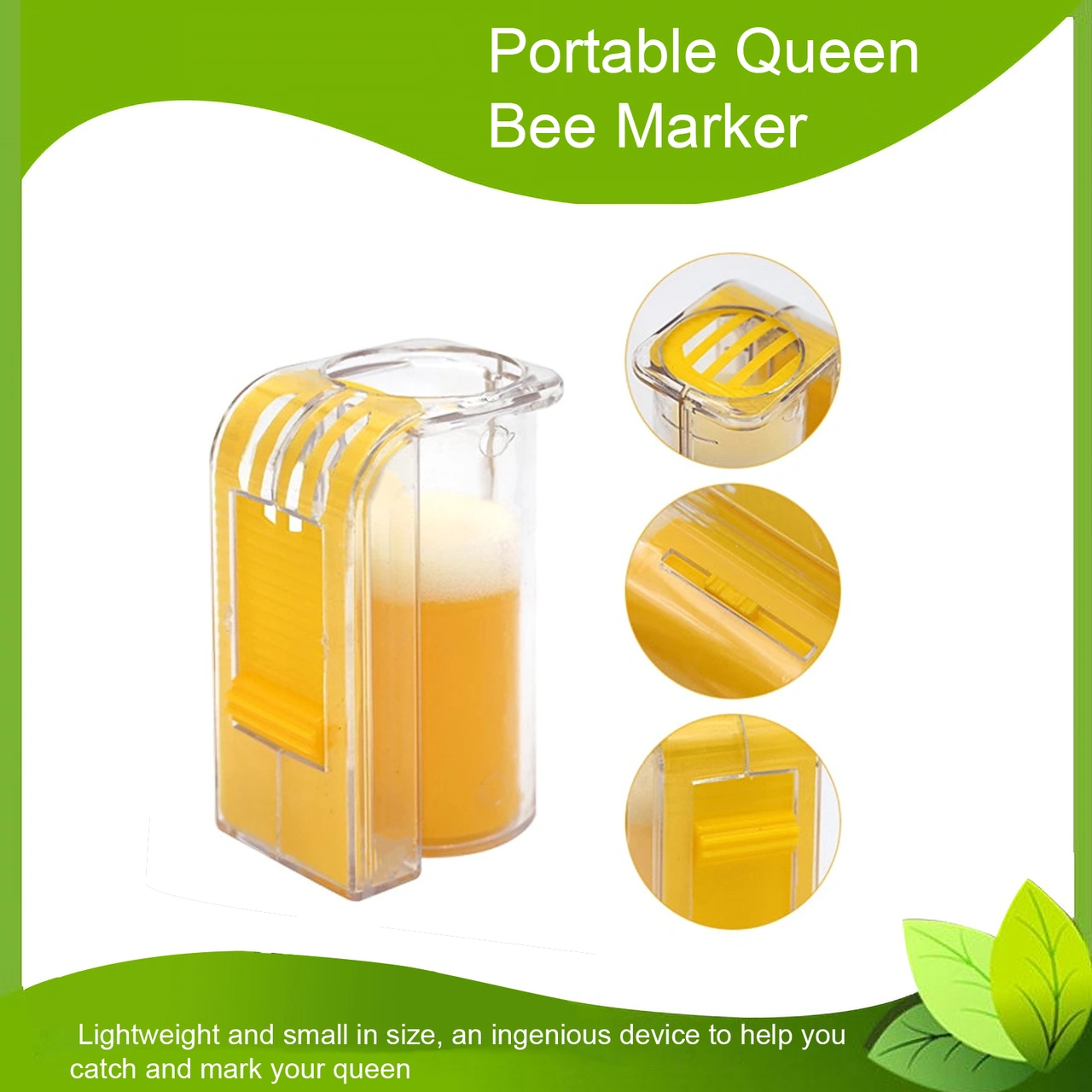 Neevoyu Sarı Plastik Arı Kraliçe Tutucu Ve İşaretleyici, Kolay Kullanım, Hafif, Bal Arıcılığı Aracı, Yeni Nesil Geliştirilmiş Model