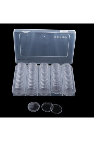 Dolıty Clear Coins Ekran Saklama Kutusu 25mm Sertifikalı Madeni Temizlemek