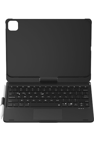 Newface Apple Uyumlu iPad Pro 11 2024 F11 Ats Kılıf Magic Dönen Klavyeli Tab