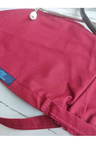 Tesettür Bordo Tek Renk Cerrahi Bone Doktor Hemşire Sağlıkçı Bonesi Geniş Kesim