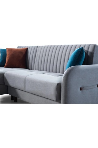 Kiel Yataklı Köşe Koltuk Takımı - Gri