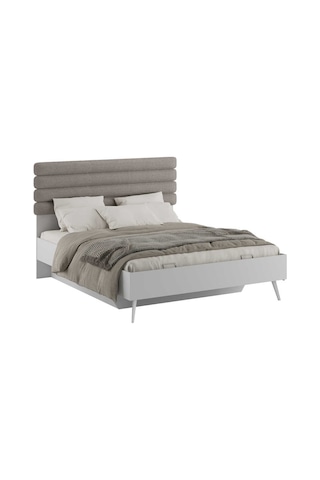 Milano Çift Kişilik Karyola - Vizon/zebra 166x120x205 Cm 166 X 120 X205