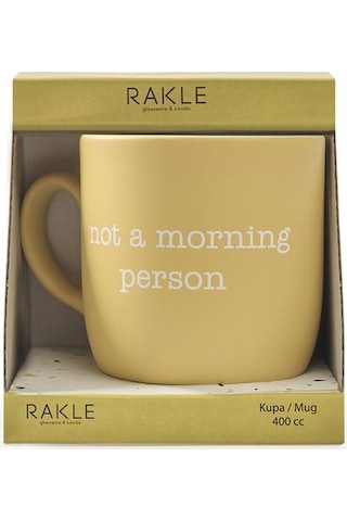 Rakle Not A Morning Person Kupa - Sarı - 400 Ml Sarı