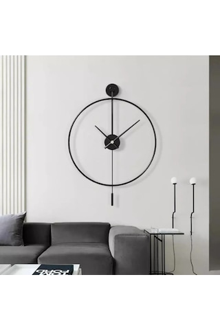 MetaQuartz Aksesuar (XXL-60*80 cm)Siyah Tiktok - Siyah 35 Akrep Yelkovan , Modern Siyah
