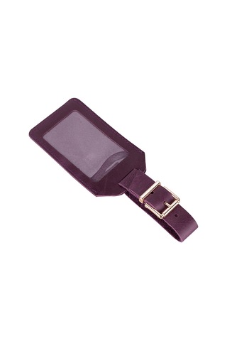 Bloominbag Bloomtag Atlas Mulberry Magenta Airtag Uyumlu Hakiki Deri Valiz Kimlik Etiketi Mor
