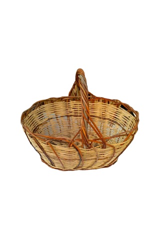 Greenosier Hasır Sepet Doğal El Yapımı 30x22cm
