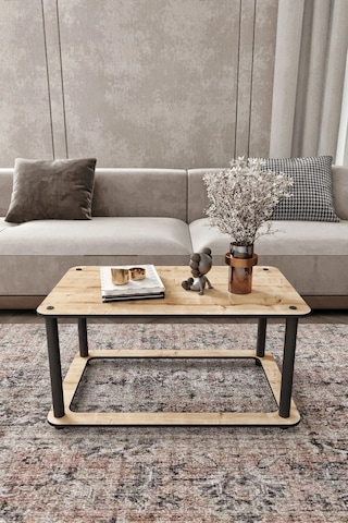 Hole Dikdörtgen Orta Sehpa Meşe Meşe