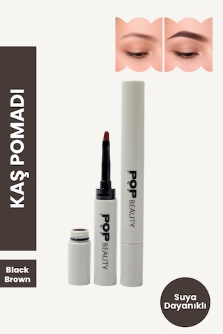 Kaş Sabitleyici Ve Şekillendirici & Kaş Pomadı, 2'li Kaş Bakım Seti Black Brown