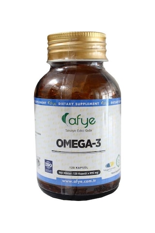 Afye Omega-3 Balık Jelatin 120 Kapsül Bitkisel 595 Mg Kapsül