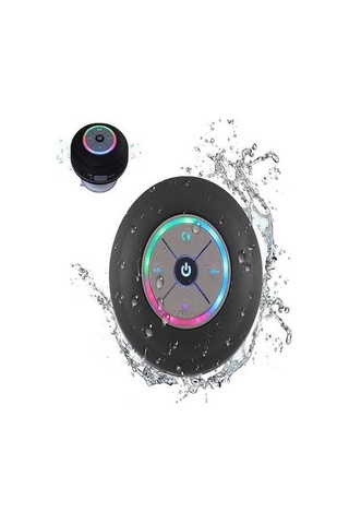 Flybuy Bluetooth 5.0 Su Geçirmez Renkli Led Vantuzlu Müzik Hoparlör Siyah
