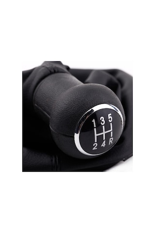 Kangvka Vw Passat B5 İçin 5 Vitesli Dayanıklı Pu Deri Vites Kolu Koruyucu Kılıf Siyah