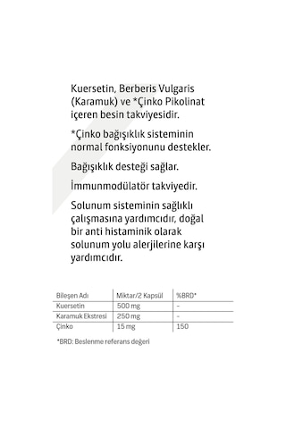 Live Yourself Quercetin Berberin Zinc 60 Kapsül