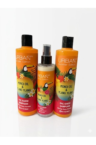 Urban Monoı Oil Yılang & Ylang Set Sette 2 Adet 2 350 Ml:700 Ml Şampuan +1 Adet Sıvı Saç Bakım Kremi 1 200 Ml