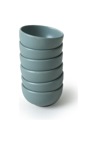 Mat Yeşil Bulut Mini Çerezlik / Sosluk 8 Cm 6 Adet 322 Yeşil