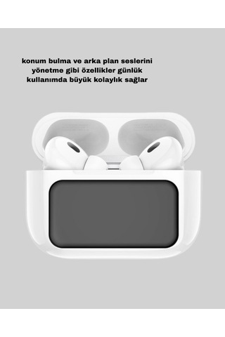 Mey İthalat Dokunmatik Ekranlı Bluetooth Kulaklık Anc, Suya Dayanıklı, Powerbank Kutulu Diğer
