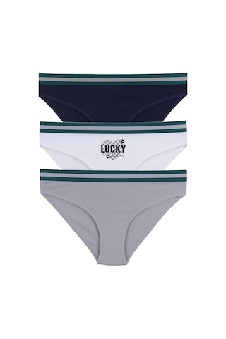 Kadın Pamuklu Beli Lastikli Slip/külot Kk20401 Lacivert
